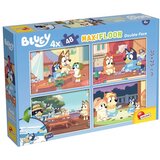 Lisciani Bluey in prijatelji 2 v 1, 4x48-delna maxi talna sestavljanka in pobarvanka 35x25 cm - Lisciani | Shoptok.si