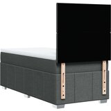 vidaXL Box spring postelja z vzmetnico temno siva 100x200 cm blago | Shoptok.si