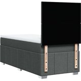 vidaXL Krevet s oprugama i madracem tamnosivi 100 x 200 cm od tkanine | shoptok.hr