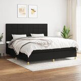The Living Store Box spring postelja z vzmetnico črn 200x200 cm blago - Box Spring Postelja, (21514745) | Shoptok.si