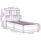 vidaXL Posteljni okvir brez vzmetnice bel 90x190 cm trdna borovina | Shoptok.si