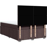  Krevet s oprugama i madracem tamnosmeđi 160x200 cm tkanina | shoptok.hr
