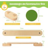  12-djelna balansirajuća greda s 6 balansirajućim kamenjem, slobodno kombinirana, od drva za djecu | shoptok.hr