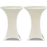  Navlaka za stol za stajanje Ø 70 cm krem rastezljiva 4 kom | shoptok.hr