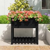 Sadilica s policom crna 82,5x82,5x81 cm od masivne borovine | Eponuda.com