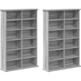 Cd ormar 2 kom. Siva Sonoma 60 x 17 x 92 cm Konstruirano drvo | shoptok.hr