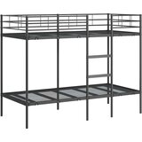 vidaXL Dvoposteljna postelja brez vzmetnice črna 90x190 cm jeklo | Shoptok.si