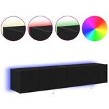 TV zidni ormari s LED svjetlima 2 kom Crni hrast 80x35x31 cm | shoptok.hr