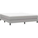  Box spring postelja z vzmetnico svetlo siva 180x200 cm blago, (20725013) | Shoptok.si