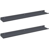  Ležeča polica 2 pcs Antracit 60 x 9 x 2,5 cm Jeklo, (5000200896) | Shoptok.si