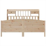 vidaXL Krevet s regalom za knjige bez madraca 180x200 cm od borovine | shoptok.hr