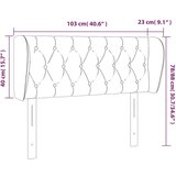  Vzglavje z ušesi črno 103x23x78/88 cm blago, (20739772) | Shoptok.si