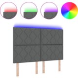  Vzglavje z LED lučmi z vzglavjem Siva 160 cm blago, (5000043956) | Shoptok.si
