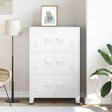  Industrijski sanduk za pohranu bijeli 75 x 40 x 115 cm metalni | shoptok.hr