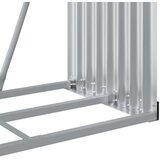 vidaXL Nosilec za polena srebrn 80x45x120 cm pocinkano jeklo | Shoptok.si
