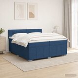  Boxspring krevet s madracem Plava 200 x 200 cm Tkanina | shoptok.hr