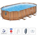 Bestway Steel Pro MAX ovalni bazen 6.10 x 3.66 x 1.22m sa masažerom i pumpom cene