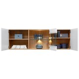 Mömax Viseča Vitrina Auris, Bela, Barva Hrasta | Shoptok.si