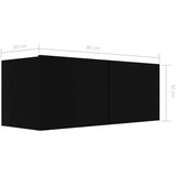  6-dijelni set TV ormarića crni od iverice | shoptok.hr