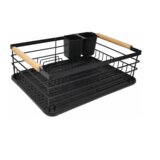 KAMILLE 0756 - Metalni ocedjivac sa sudove sa drvenim ruckama 43,5x15,5x32,5 cm