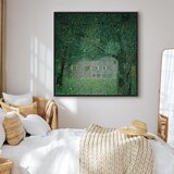  Slika - Gustav Klimt – Oberösterreichisches Bauernhaus 80x80 U crnom drvenom okviru | shoptok.hr