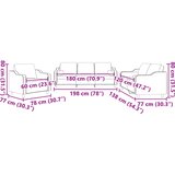  3-dijelni set sofa s jastucima smeđesivi od tkanine | shoptok.hr