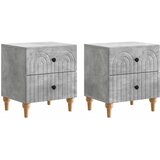  Noćni ormar s ladicama 2 pcs Betonska siva 43 x 34,5 x 48 cm | shoptok.hr