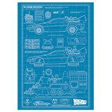 Fanattik Back to the Future Time Machine Blueprint Art Print ( 070957 ) Cene