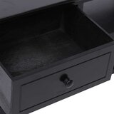 TV ormarić crni 108 x 30 x 40 cm od masivnog drva paulovnije | shoptok.hr