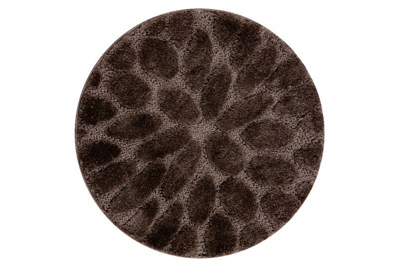 Kopalniška preproga SUPREME krog STONES, kamni, nedrseča, mehka - rjava cercle 50 cm, (5000174895)