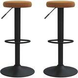  Barski stolci 2 kom smeđi baršunasti | shoptok.hr