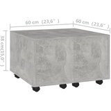  Stolić za kavu boja betona 60 x 60 x 38 cm konstruirano drvo | shoptok.hr