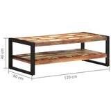  Stolić za kavu 120 x 60 x 40 cm od masivnog obnovljenog drva | shoptok.hr