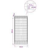  Gabion s žicom debljine 5 mm i mrežom 5x10 cm 50x50x100 cm - 50 cm 100 cm 50 cm | shoptok.hr