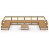  Vrtna sedežna garnitura 11-delna trdna borovina, (20999039) | Shoptok.si