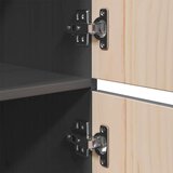  Visoka komoda siva 34 x 40 x 108 5 cm od masivne borovine | shoptok.hr