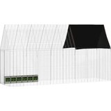  Kavez za zečeve Srebrno 400 x 100 x 210 cm Cinkani čelik | shoptok.hr