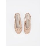 GOODIN Light beige sandals with a low heel | Shoptok.si