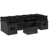  8-dijelni set vrtnih sofa od poliratana s jastucima crni | shoptok.hr