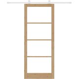  Klizna vrata ORKDAL 93 x 232 cm Masivna borovina i staklo | shoptok.hr