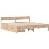 vidaXL Posteljni okvir z vzglavjem 180x200 cm borovina, (21322239) | Shoptok.si