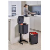 Joseph Joseph Siv jeklen koš za smeti za ločevanje odpadkov 40 l Totem Compact – | Shoptok.si
