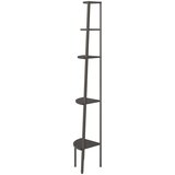 vidaXL 5-nadstropni kotni regal črn 45,5x31,5x180 cm | Shoptok.si