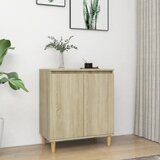 vidaXL Komoda s nogama od masivnog drva boja hrasta 60x35x70cm iverica Cijene