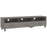 Maison Chic TV omarica - TV stojalo - Televizijska omarica HAMAR svetlo siva 158x40x40 cm trdna borovina, (21699908) Cene