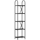 vidaXL Knjižna polica Črni hrast 40 x 30 x 183 cm Konstruiran les | Shoptok.si