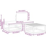 vidaXL 3-dijelna set vrtnih sofa s jastucima masivno bagremovo drvo | shoptok.hr