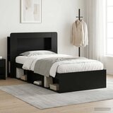  Okvir kreveta s pohranom Crna 100 x 200 cm Konstruirano drvo | Eponuda.ba
