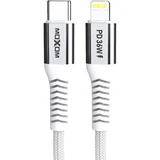 usb data kabl MX-CB236 pd 36W type-c na lightning 1m/ bela