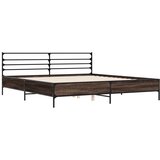 Okvir za krevet boja hrasta 180x200cm konstruirano drvo i metal | Eponuda.ba